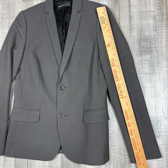Zadig & Voltaire Veda Bis Deluxe Blazer Medium Gray Bug Rhinestone Jacket Preppy - Picture 14 of 15